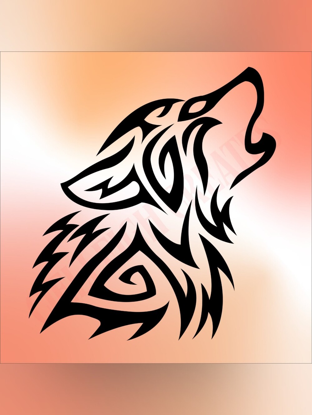 *2 for $20* Howling Wolf Head Vinyl decal sticker Handcrafted